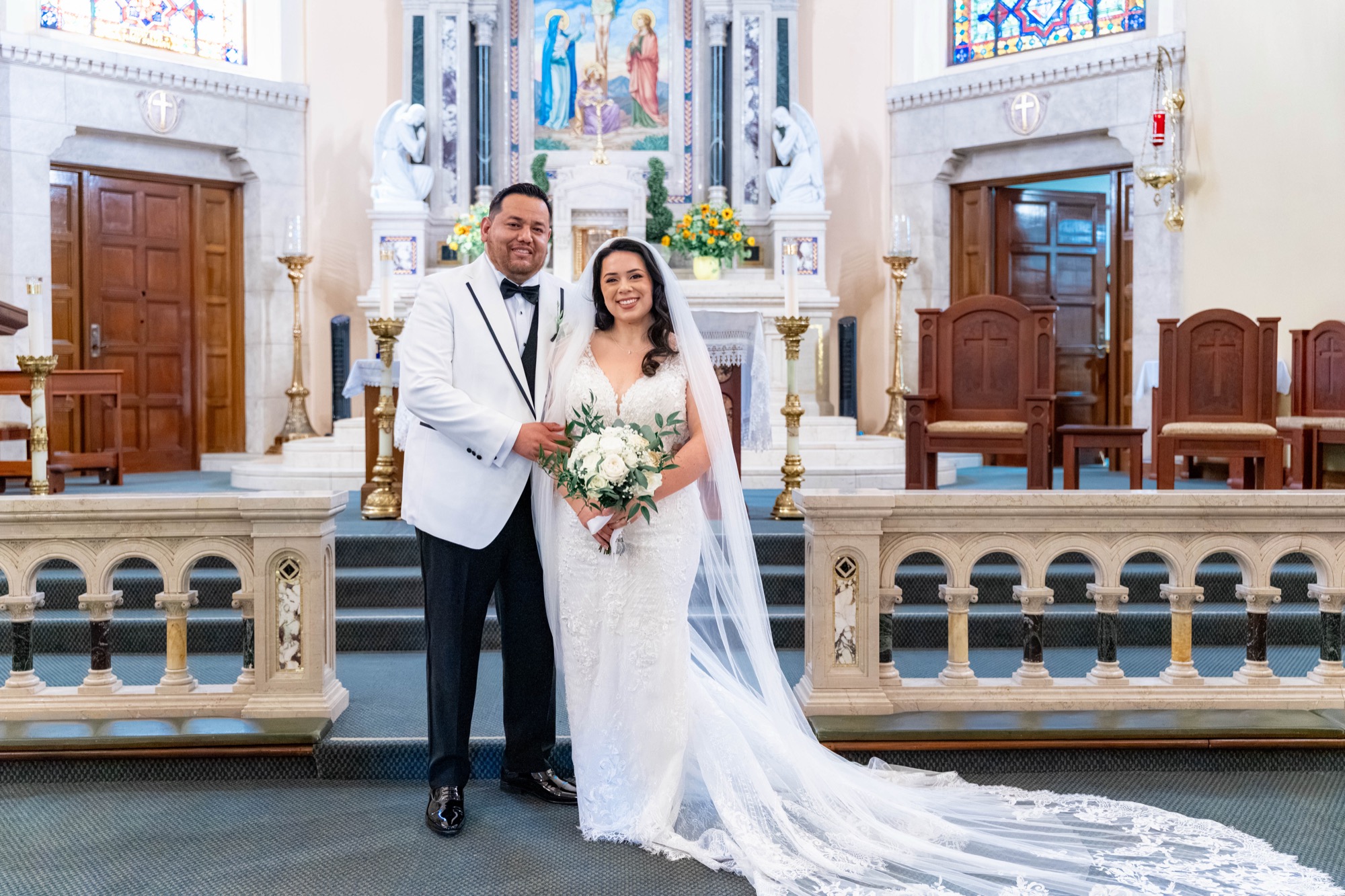 St. Vincent de Paul Church & Robledo Barn wedding photo